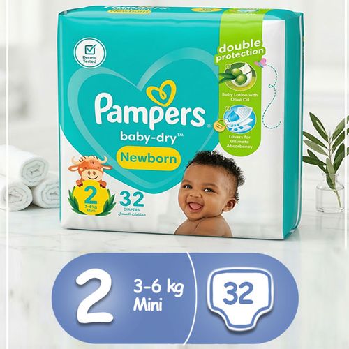 Baby Dry Taille 2 (3 À 8 Kg) Pampers 32 Couches