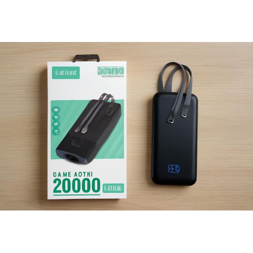 Power Bank BAGULE BL-682 – 20.000 mAh - PD 22.5W - Câbles intégrés - LED Display / NOIR