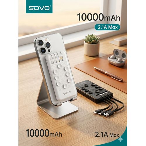 Power Bank Sans Fil CRAMPON 10000mAH-Noir