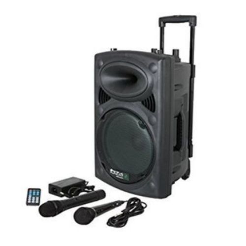 Enceinte Sono Portable + 2 Micros + 1 Télécommande + 1 Chargeur - Noir