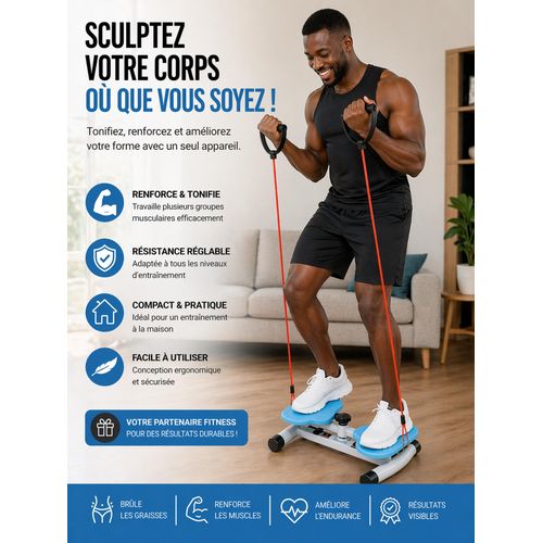 Appareil Dentranement De Taille - Appareil De Fitness Pour Abdominaux Debout - Machine De fitness Sculpter La Taille - Disque Dquilibre Avec Corde De Traction