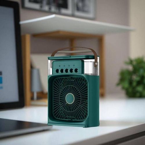 Ventilateur humidificateur a Eau fonctionnement avec câble USB 7 Lumières LED - Ventilateur Climatiseur - Un Souffle Puissant Dans un Format Compact HG