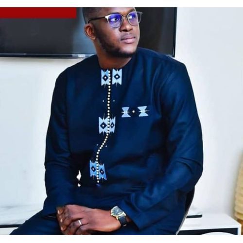 Tunique Homme De Couleur Bleu