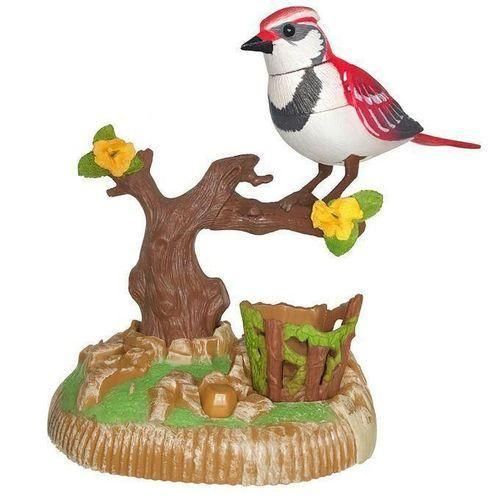 Chic Jouet oiseau chantant en plastique, contrôle du son, à piles