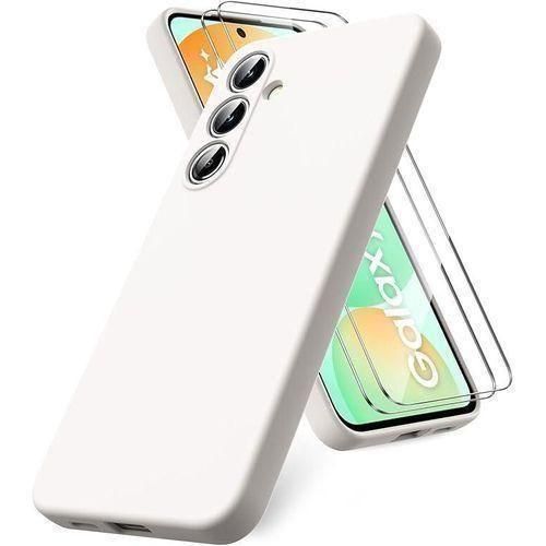 Coque Silicone Compatible Pour Samsung Galaxy A17 Avec Antichocs - couleur Blanc