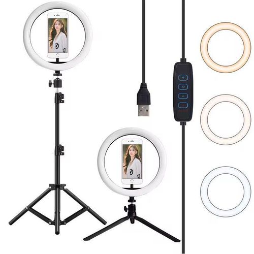 Ring Light LED avec Trépied et Support Smartphone