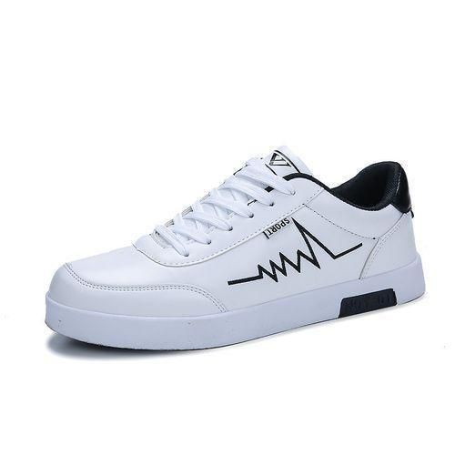 Baskets Respirantes à Motif éclair Pour Hommes - Blanc