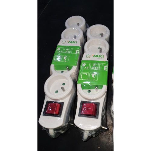 2 Rallonges Multiprise 5Trous Blanc