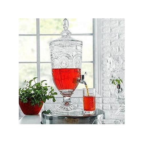 Agréable Distributeur De Jus, Boisson Et Eau En Verre Cristal 2 Litres