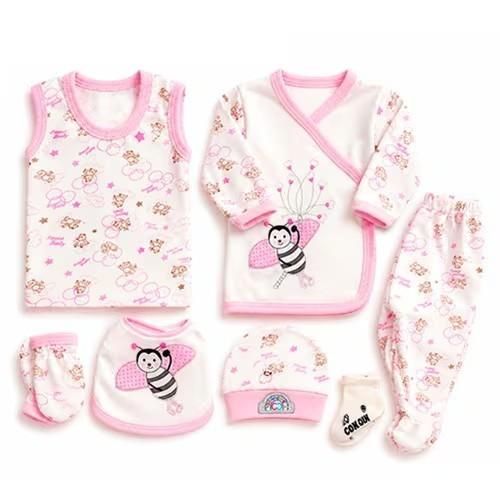 Kit de naissance bébé – 7 pièces Abeille - Rose