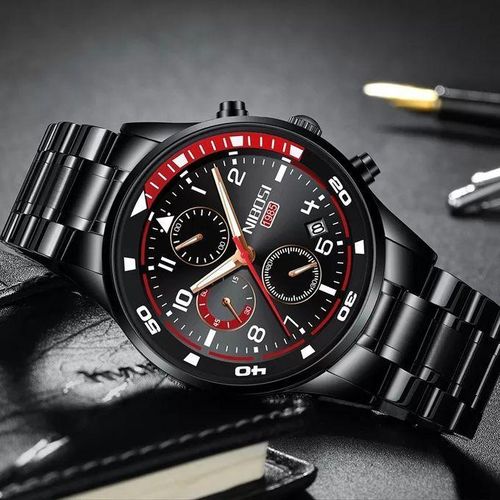 Nibosi Montre Homme De Luxe à Quartz, Chronographe Analogique, Modèle Janvier 2022 NB