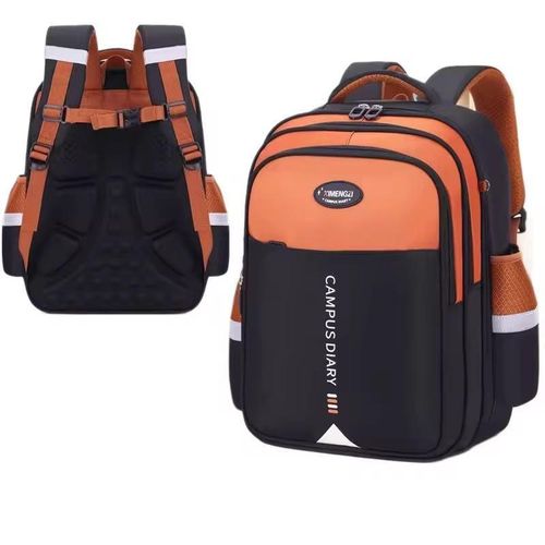 Sac a Dos Ecolier pour classe de CP/CM noir/orange