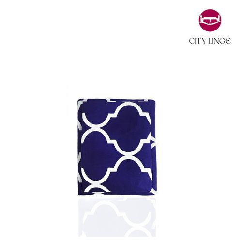Drap De Lit 1 Place Complet-(un Drap Plat +un Drap Housse+2 Taies)-à Motif-Bleu