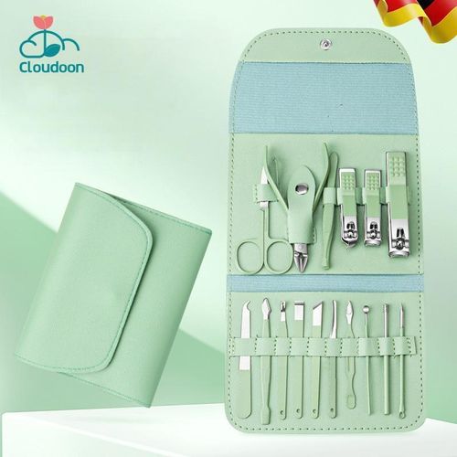 Ensemble de coupe-ongles 16-en-1, kit de manucure multifonction avec taille-crayon – Ensemble de soins complets