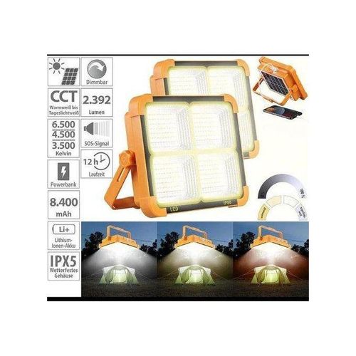 Économe en énergie Projecteur LED Solaire Rechargeable, Lampe De Construction, Réflecteur Portable, Projecteur Extérieur 150W