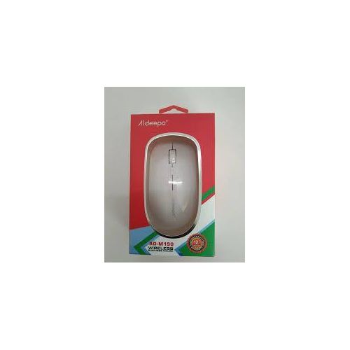 Aldeepo AD-M190 Souris Sans Fil 2.4G Optique Blanche avec Récepteur USB – Pour PC et Ordinateur Portable