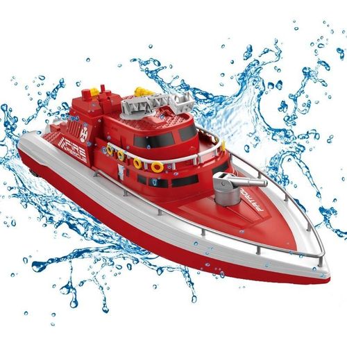Bateau RC Haute Vitesse 1:28 – Modèle Électrique Télécommandé avec Effet de Pulvérisation d’Eau