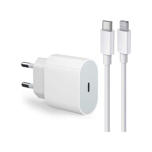 Puissant Chargeur Compatible IPhone Type C 25 W + Câble Pour 14/14 Pro 13/13Pro - 12/12Pro - 11/11Pro