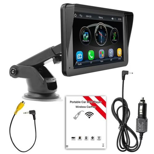 7 pouces autoradio multimédia lecteur vidéo sans fil Carplay et sans fil Android Auto écran tactile pare-soleil
