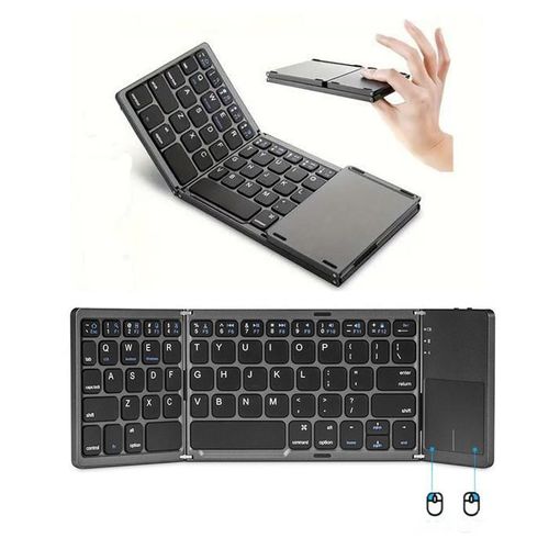 B033 Clavier pliable sans fil Bluetooth mis à jour pour Windows, Android, IOS