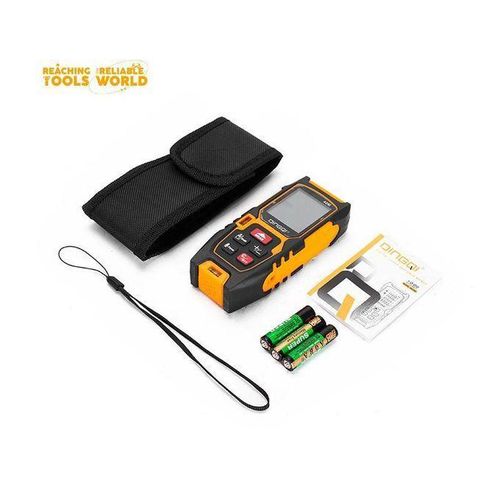 DINGQI Télémètre laser numérique Outil de mesure avec rétroéclairage LCD 60M JU