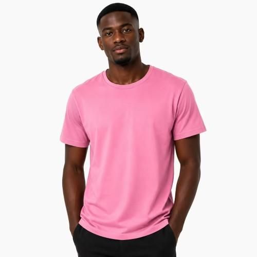 T-Shirt Homme Basic en Coton Confort Premium - Rose