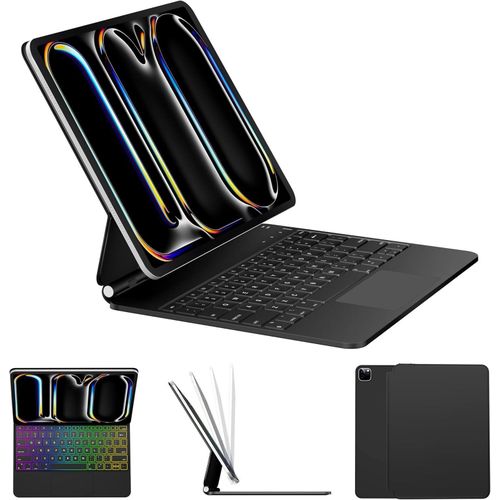ETUI compatible AVEC Clavier MAGIC X9P pour iPad Pro 13 pouces (M4 2024) NOIR