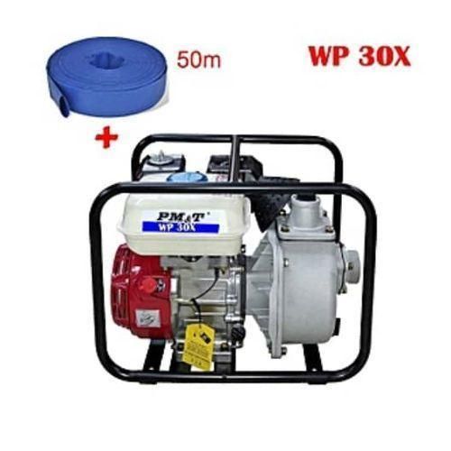Moto Pompe 3 Pouces WP-30X A021KJ + Tuyau De Refoulement 50m à Caractère Professionnel Et Durable