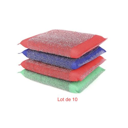 Lot De 10 Éponges à Vaisselle Brosse Métallique