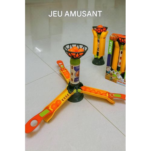 Jeu de tir à la balle familial pour 3 joueurs – Jouet de table de basket-ball