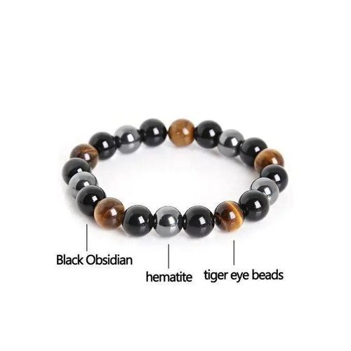 Bracelets Pearl Bracelet En Pierre Naturelle De Oeil De Tigre -Hématite- Onyx Homme/Femme BG