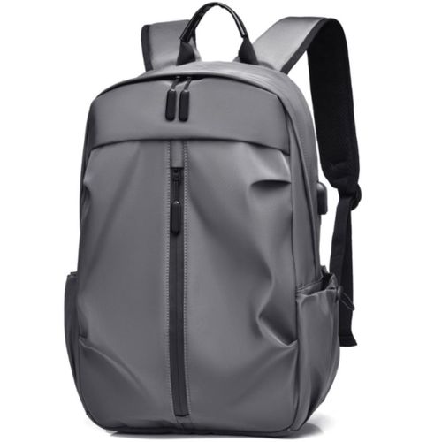 Sac à dos de randonnée léger et imperméable en nylon, résistant, avec port de recharge USB (gris)