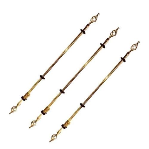 Lot De 3 Magnifiques Tringles à Rideaux 1m20 Extensible à 2m - Or