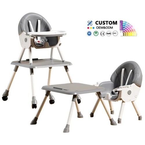 3 en Chaise haute bébé moderne couleur grise