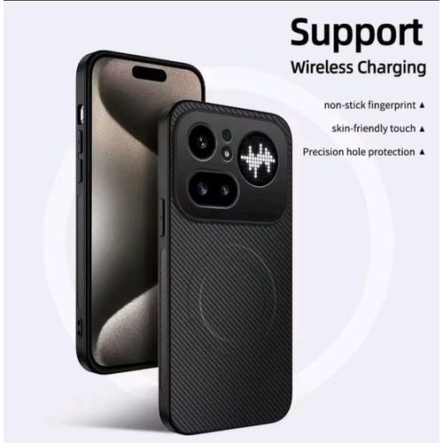 Coque Modèle Carbone Skin pour NOTHING 4a Pro, Design Magsafe et texture en fibre de carbone ultra-douce , Compatible avec chargement sans fil