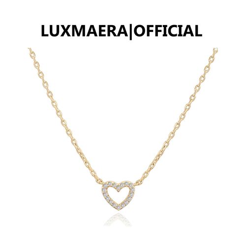 Timeless Open Heart Diamond-Style Pendentif Collier pour Femmes