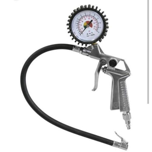 Pistolet de Gonflage Pneumatique Professionnel 220 PSI avec Manomètre de Précision – Gonfleur de Pneus pour Voiture, Moto, Vélo et Camion