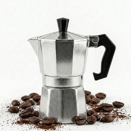 Cafetière Expresso En Aluminium Argenté - Pour Gaz Et Plaques Électriques : 3TASSES