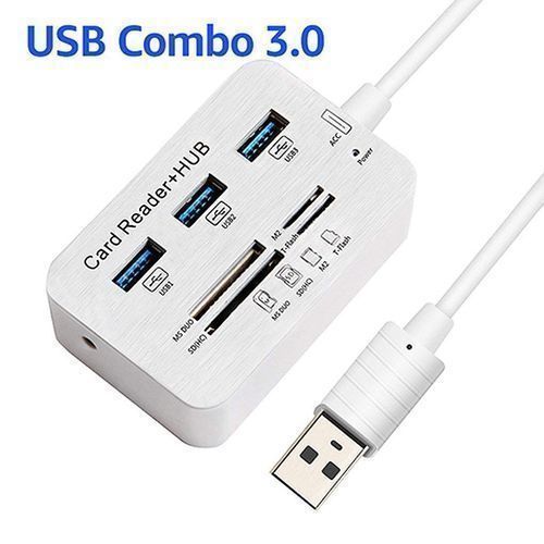 HUB USB 2.0 3.0 Multifonction - Gris