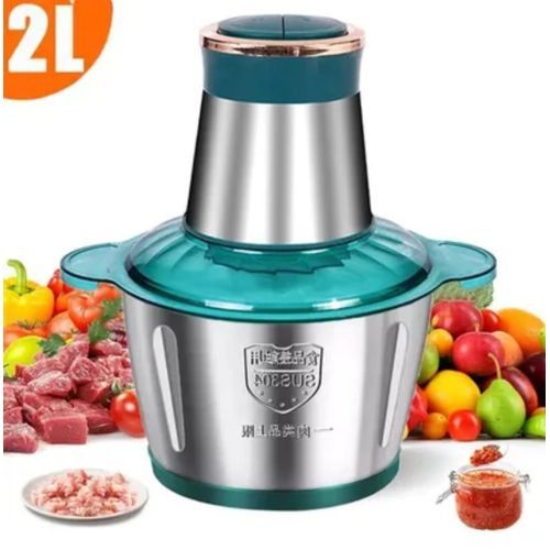 Foutoumix 2L - Hacheur De Viande - Blender - Mixeur De Foutou Graine Et Viande - Broyeur Alimentaire - Mixeur Hachoir électrique 2L - Multifonction - INOX