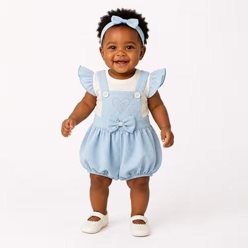 Salopette bébé (6 à 12 mois) - Bleu