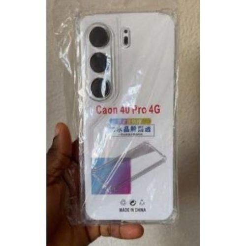 Coque Transparente compatible à Camon 40 Pro + Antichoc Fumer - Offert
