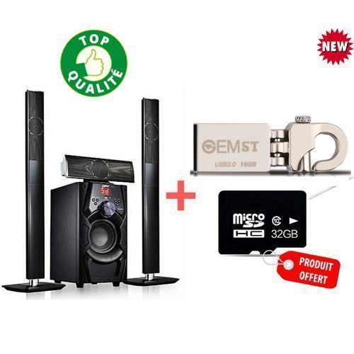 Home Cinéma 3.1 - JP-C1 - Bluetooth + 1 Clé USB 16Gb Type Porte-clé + Carte Mémoire 32GB