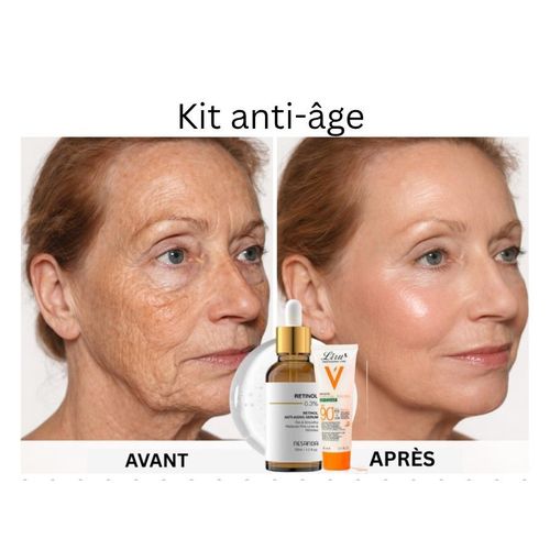 Pack anti-âge (Sérum au rétinol + Crème solaire SPF 90+)