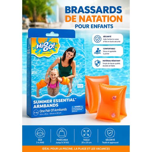 Brassards de Natation Gonflables H2OGO Summer Essential pour Enfants (1 Paire)