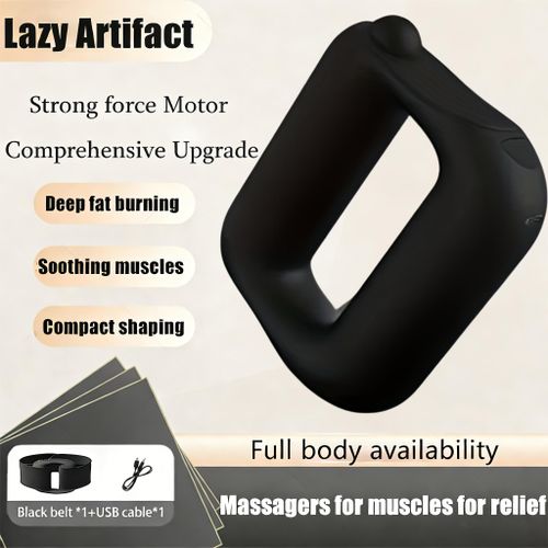Appareil de massage multifonctionnel pour les fascias, 5 modes portables, 5 réglages de fréquence, portable et pratique - comprend une sangle de soutien dorsal réglable.
