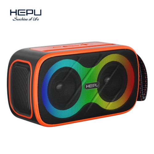 Enceinte Portable HEPU HP-S53 avec Éclairage Rythmique RGB