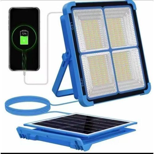 Lampe De Travail Rechargeable à LED 150 W, Projecteur Solaire Portable Avec Batterie 12500 MAh, Construction à Quatre Modes Solaire D'urgence Pour Camping, Réparation De Voiture