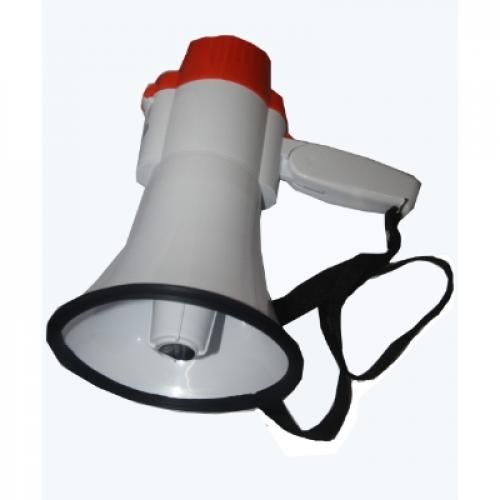 Megaphone Moyen Avec Cle USB - Blanc/Rouge