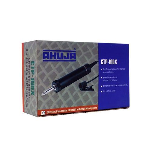 Microphone Cravate Professionnel CTP-10DX - Condensateur Omnidirectionnel avec Câble 6m - Noir